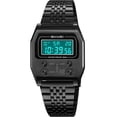 thumbnail image 1 of Retro Rectangle Digital Watch For Men Classic Stylish Design Multifunction Stainless Steel Business Men Wristwatch With Alarm, Stopwatch, Countdown, 1 of 6
