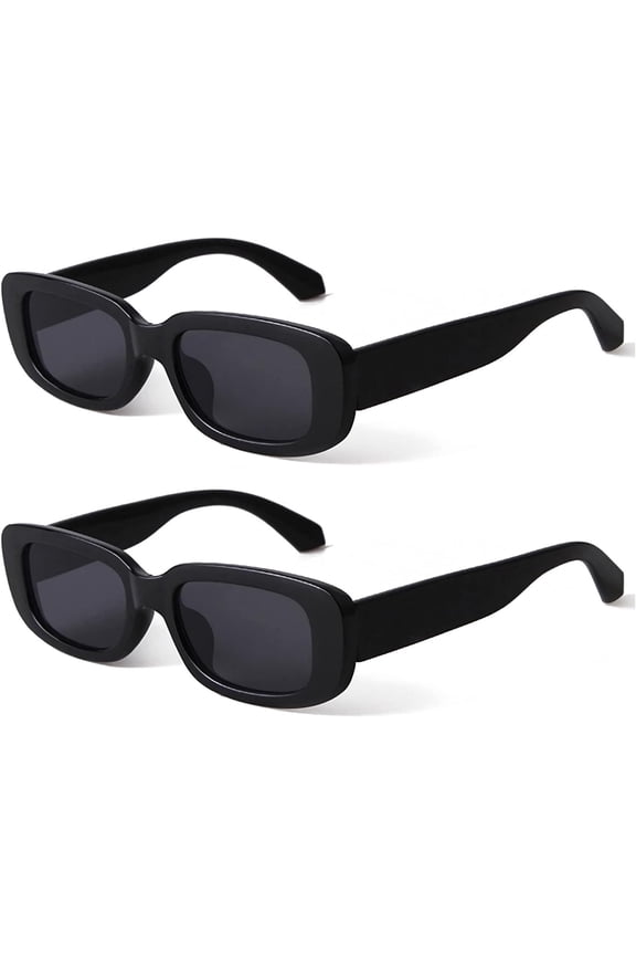 Retro Rectangle Sunglasses Women and Men Vintage Small Square Sun Glasses UV Protection Glasse