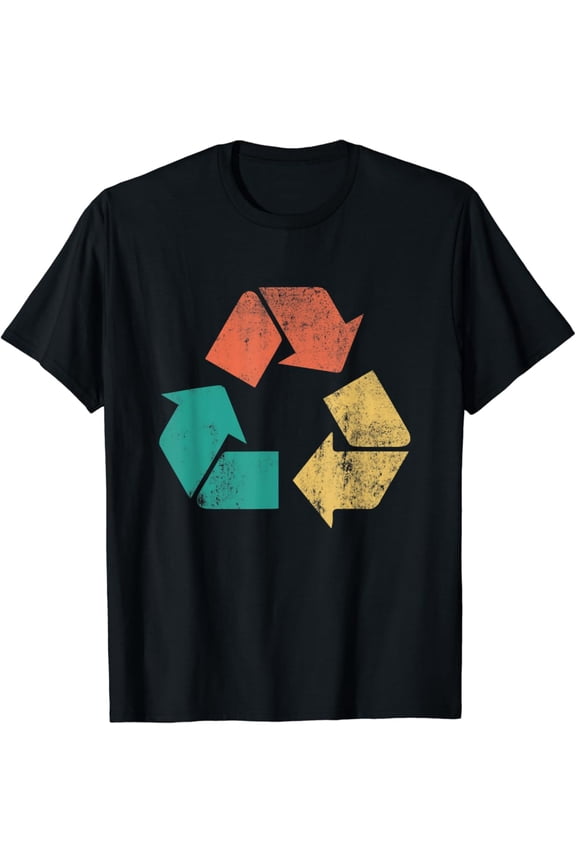 Retro Recycle Logo Protect Nature Earth Day Men Women T-Shirt Gift for you - Men & Women Unisex T-shirt