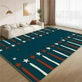 thumbnail image 1 of Retro Red Beige Stripes Blue Stars Area Rugs 4x7ft Rug Five-Pointed Star Pattern Independence Day American Flag Rugs Washable Non-Slip Carpet for Living Room Bedroom Office Entry Foyer, 1 of 6