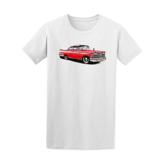 Retro Red Car T-Shirt Men -Image by Shutterstock, Male Medium