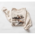 thumbnail image 1 of Retro Red Foxes Winter Scene Sweatshirt - 90s Fox Snowy Forest Wilderness Outfit - Boho Unisex Crewneck Sweatshirt - Sizes S-5XL ,Art Print JSC, 1 of 5