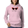 thumbnail image 1 of Retro Red Heart Sunglasses Hoodie Women -Image by Shutterstock, Female 3X-Large, 1 of 4