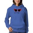 thumbnail image 1 of Retro Red Heart Sunglasses Hoodie Women -Image by Shutterstock, Female 5X-Large, 1 of 4