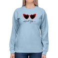 thumbnail image 1 of Retro Red Heart Sunglasses Sweatshirt Women -Image by Shutterstock, Female 3X-Large, 1 of 4