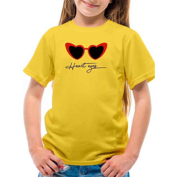 Retro Red Heart Sunglasses T-Shirt Juniors -Image by Shutterstock, Small