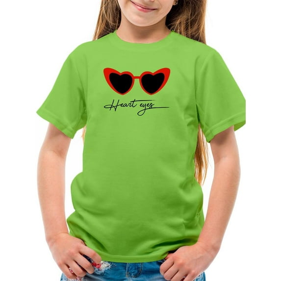 Retro Red Heart Sunglasses T-Shirt Juniors -Image by Shutterstock, x-Small
