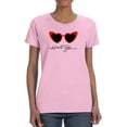 thumbnail image 1 of Retro Red Heart Sunglasses T-Shirt Women -Image by Shutterstock, Female 3X-Large, 1 of 4