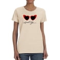 thumbnail image 1 of Retro Red Heart Sunglasses T-Shirt Women -Image by Shutterstock, Female Medium, 1 of 4