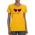 thumbnail image 1 of Retro Red Heart Sunglasses T-Shirt Women -Image by Shutterstock, Female Small, 1 of 4