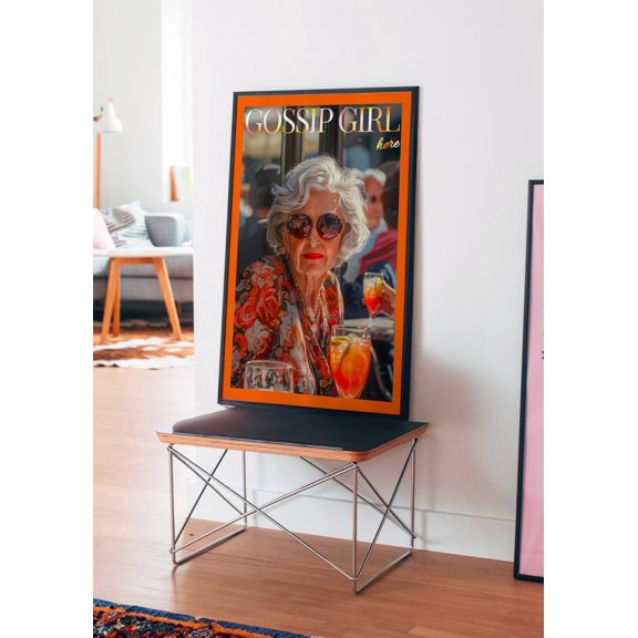 Retro Red Here Quote Room Decor Poster Unframed Paper Print