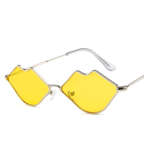 Womens Novelty Sunglasses Red Lips Designs Eyewear With AC Lens Trendy Fun Sunglasses For Parties Or Everyday