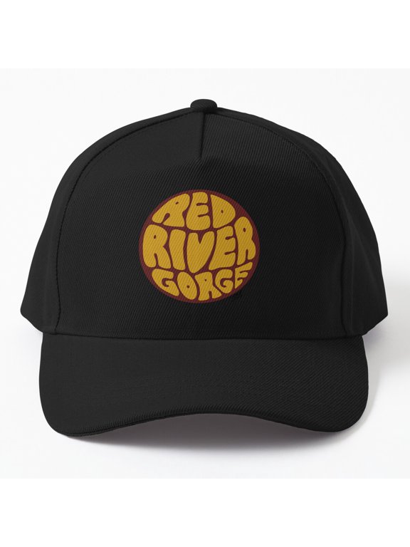 Retro Red River Gorge Baseball Hat, Outdoor Adventure Badge Graphic Design, Classic Cap