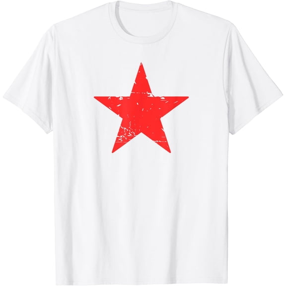 Retro Red Star Distressed Revolution Vintage Retro T-Shirt