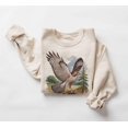 thumbnail image 1 of Retro Red Tailed Hawk Wings Spread Birding Sweatshirt - 90s Vintage Birds Of Prey Forest Nature Scene - Sizes S-5XL ,Art Print JSC, 1 of 5