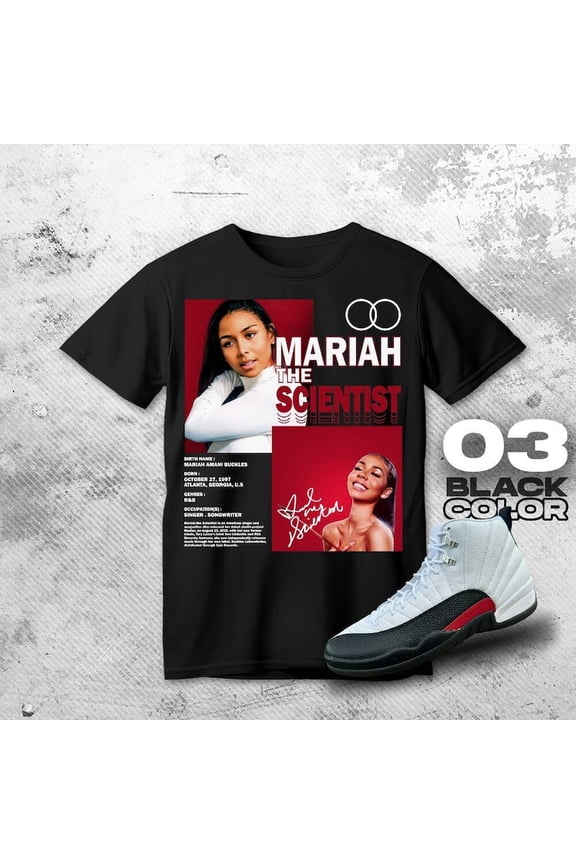 Retro Red Taxi Black BLACK T Shirt Match Mariah Science