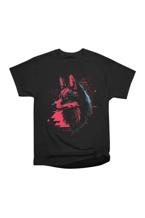 Retro Red Wolf T-Shirt Tee Gift For Him Merch For Her Apparel For Friend