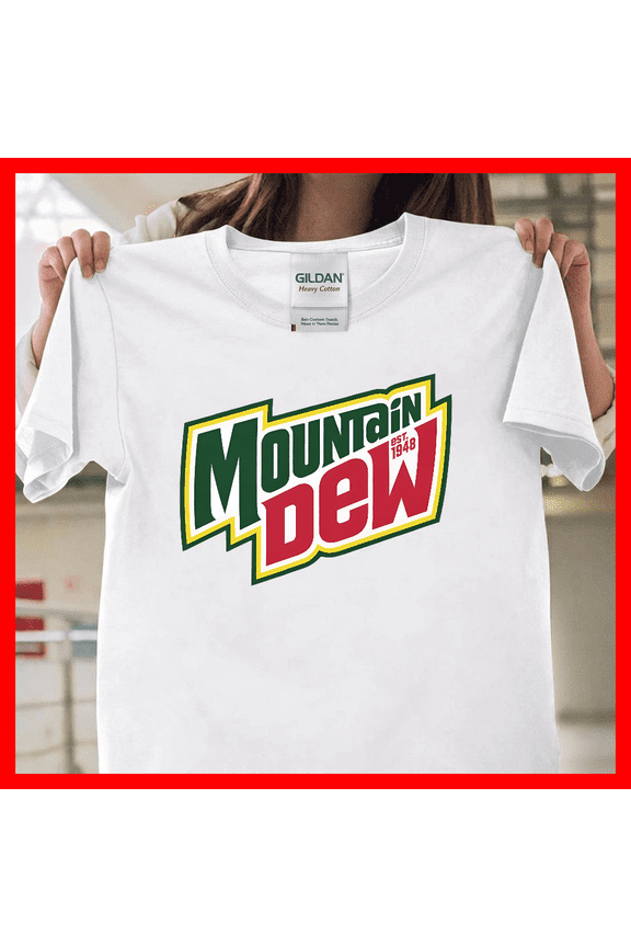 Retro Refresh Mountain Dew Vintage Soda Pop Classic Logo Style V15866, Funny Graphic Unisex T-Shirt, Soft Cotton Tee S-5XL