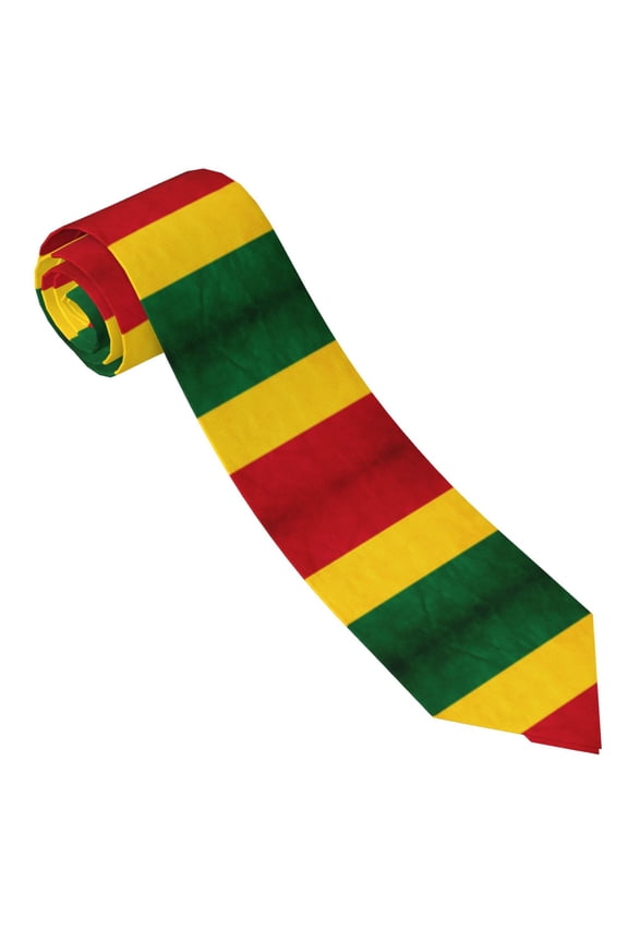 Retro Reggae Rasta Flag Tie For Men Funny Neckties Fashion Gentleman Soft Comfortable Ties