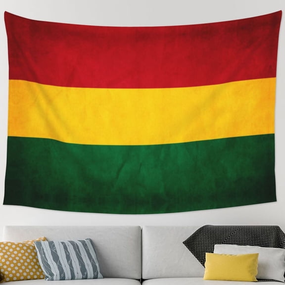 Retro Reggae-Rastafarian Flag Tapestry Wall Hanging Tapestry For Bedroom Living Room Dorm (60 * 90 Inches)
