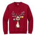 thumbnail image 1 of Retro Reindeer Christmas Sweatshirt, Cute Merry Christmas Sweatshirt, 1 of 5