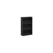 Retro Relaxation Enhanced Home Bookcase 3-Tier Adjustable Bookshelf Blackwood 24.5W x 40.3H x 9.5D Inches Modern and Functional Design