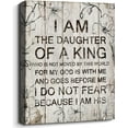 thumbnail image 1 of Retro Religious Wall Decor Inspirational Quote Bible Verse Wall Art I am the Daughter of A King Christian Scripture Print Artwork for Bedroom Girls Room Meaningful Daughter Gifts 12x16inch, 1 of 6