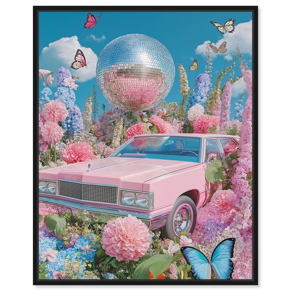 Retro Rendezvous II Canvas Fashion Art by Art Remedy, Black Frame, 16" x 20"