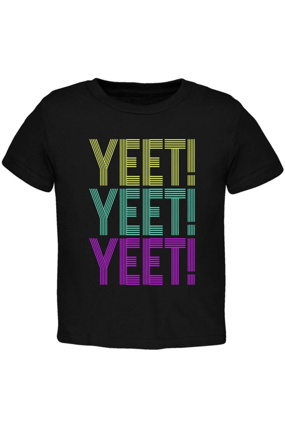 Retro Repeat Yeet 70s 90s Toddler T Shirt Navy 3T