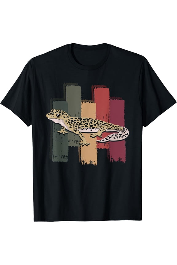 Retro Reptile Lizard Animal Pet Leopard Gecko T-Shirt