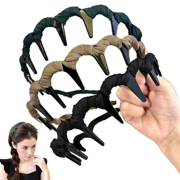 Retro Retro High Skull Pearl Headband, Vintage High Cranium Headband, Non-slip Wedding Party Elegant Braided Headbands with Comb Teeth, Hair Accessories Gifts For Women Girls