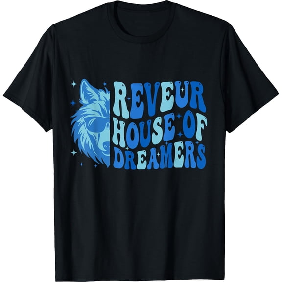 Retro Reveur House of Dreamers Blue Wolf Team Spirit T-Shirt, Unisex T-Shirt