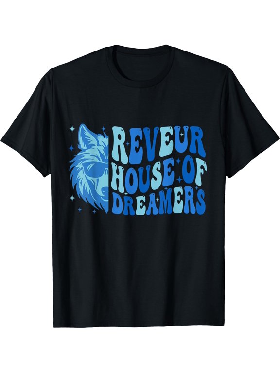 Retro Reveur House of Dreamers Blue Wolf Team Spirit T-Shirt, Unisex T-Shirt