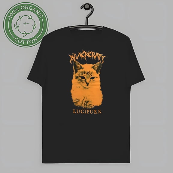 Retro Reviva.NEW BRAND .NEW BRAND-WM161, Softness & Comfort Organic Cotton T-shirts BlackCraft Lucipurr Orange & Black T-Shirt Hot Topic Exclusive-TH57992