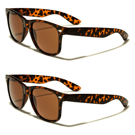 Retro Rewind 2 Pack Tortoise Shell Sunglasses Free Shipping