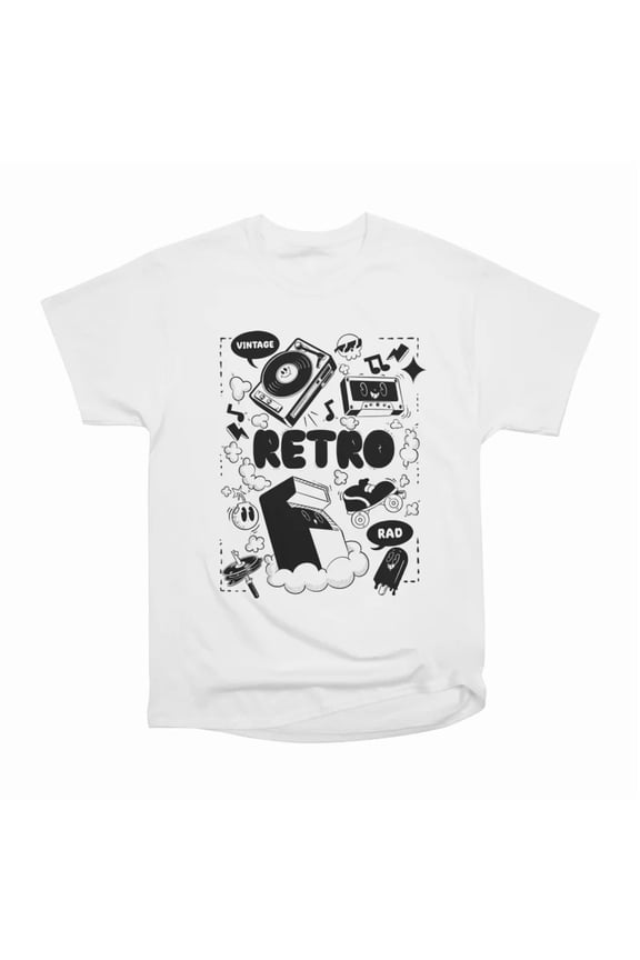 Retro Rewind A Nostalgic Doodle Dump T-Shirt Tee Gift For Him Merch For Her Apparel For Fr