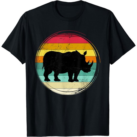 Retro Rhinoceros Africa Animal Gift Rhino T-Shirt