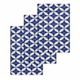 thumbnail image 1 of Retro Rhombus Kitchen Dish Towels for Drying Dishes Set of 3, Morocco Abstract Geometric Art Navy Blue Waffle Weave Microfiber Hand Tea Bathroom Towels Quick Dry & Absorbent Towel 15.7x23.6, 1 of 7