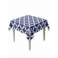 thumbnail image 1 of Retro Rhombus Suqare Tablecloth - 60 x 60 Inch, Morocco Abstract Geometric Art Navy Blue Waterproof & StainResistant Tablecloth, Washable Oil-proof Table Cover for Dining/Party/Wedding/Camping/Buffet, 1 of 9