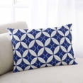 thumbnail image 1 of Retro Rhombus Throw Pillow Covers, Morocco Abstract Geometric Art Navy Blue Soft Breathable Pillow Cases with Invisible Zipper for Sleeping, Standard Pillowcases for Couch Bed Sofa Chair 20x26 Inches, 1 of 9