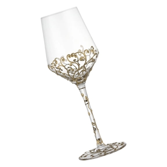 Retro Ribbed Red Wine Glass Elegant Artisanal Design For Dining And Gift