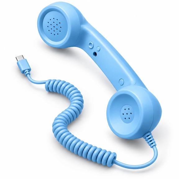 Retro Ring Phone Handset, Retro Ring for Cell Phones, Vintage Phone Receiver with Microphone and Speaker for Smartphones