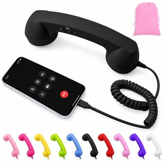 Retro Ring for Cell Phone, Wired Receiver with Mic