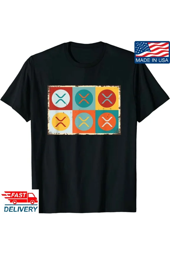 Retro Ripple Coin Crypto DeFi XP To the Moon Trader Sign T-Shirt, Unisex Tee