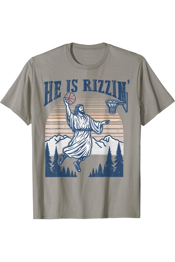 Retro Risen Basketball Dunk T-Shirt Faith & Sports Inspired Apparel