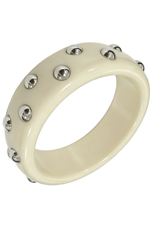 Retro Rivet Resin Bracelet for Fashion Jewelry Punk Gothic Black