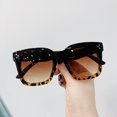 thumbnail image 1 of Retro Rivet Sunglasses: UV400 Protection, PC Frame & Lens, Universal Style, Big Frame Design for All-Match Outfits, 99% Visible Light Transmission, 1 of 1