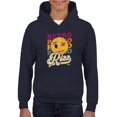 thumbnail image 1 of Retro Rizz - Vintage Winking Emoji Graphic Youth's Hoodie, 1 of 4