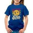 thumbnail image 1 of Retro Rizz - Vintage Winking Emoji Graphic Youth's T-shirt, 1 of 4