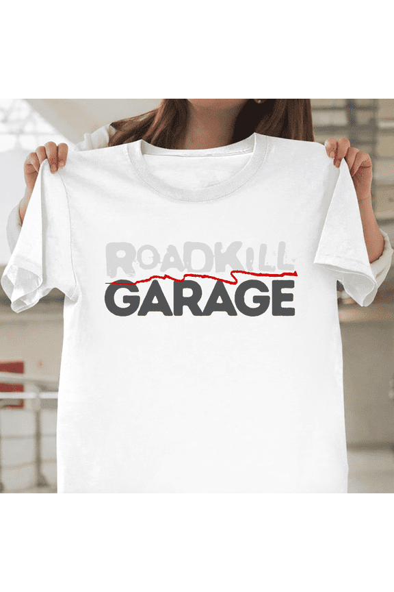 Retro Roadkill Inspired Automotive Bold Logo Classic Gear Graphic Unisex T-Shirt, for men & women, up to size 5XL.